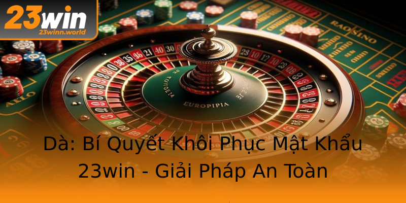 Dà: Bí Quyết Khôi Phục Mật Khẩu 23win - Giải Pháp An Toàn Dà: Bí Quyết Khôi Phục Mật Khẩu 23win - Giải Pháp An Toàn